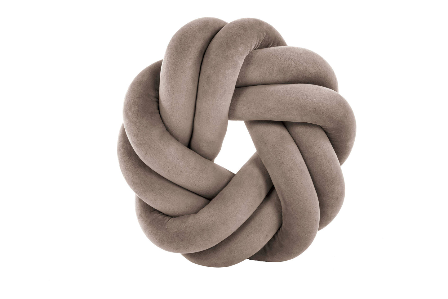 Knotted pillow (filled) - 30x30 cm: Leatherbrown