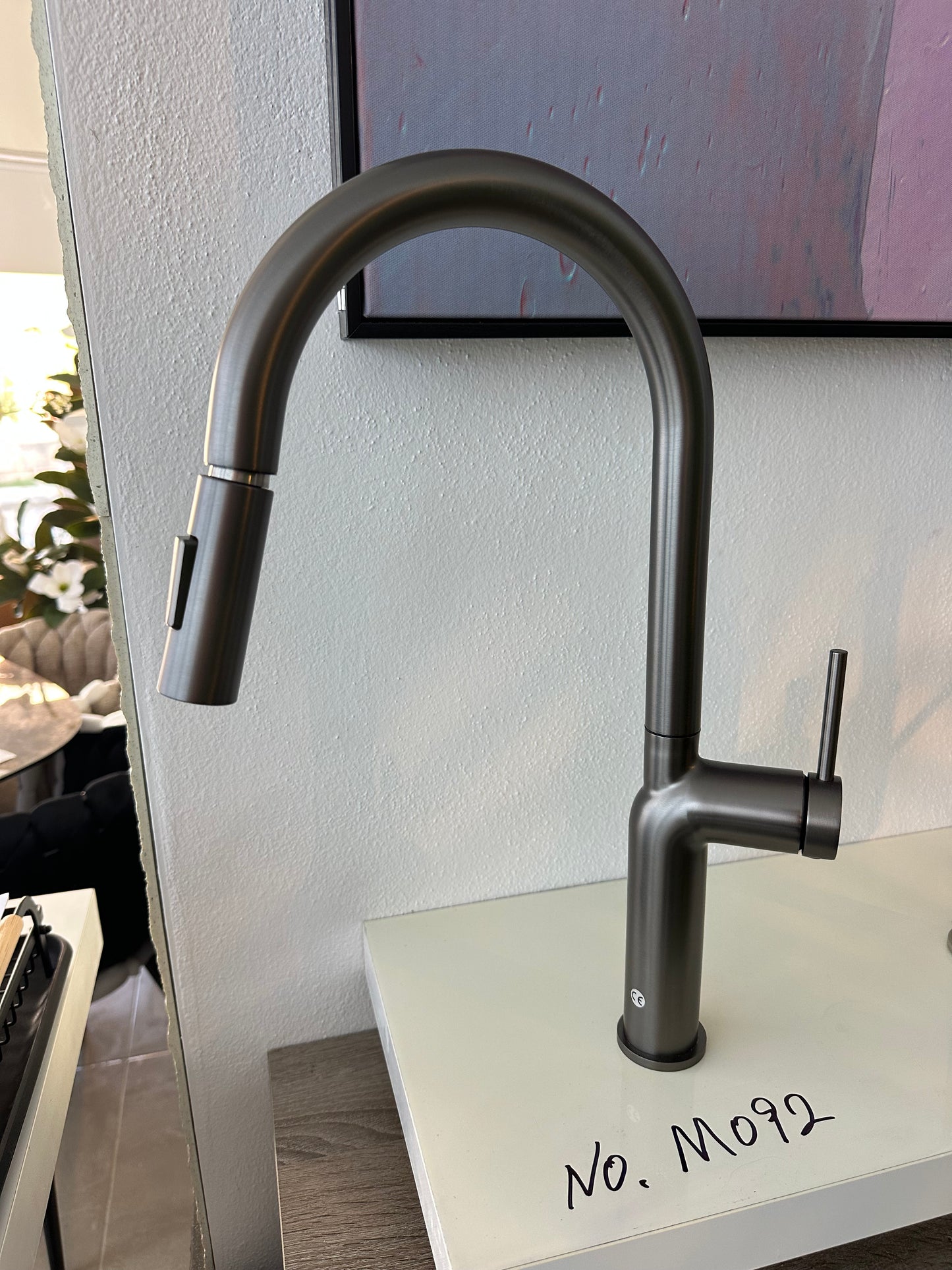 Kitchen Faucet M092 — Matte Gunmetal Pull-Down