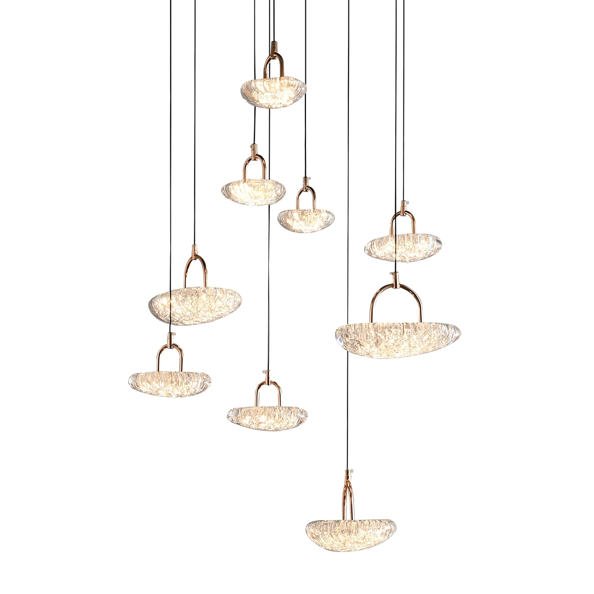 EP2001 Cascading Staircase Pendant Chandelier