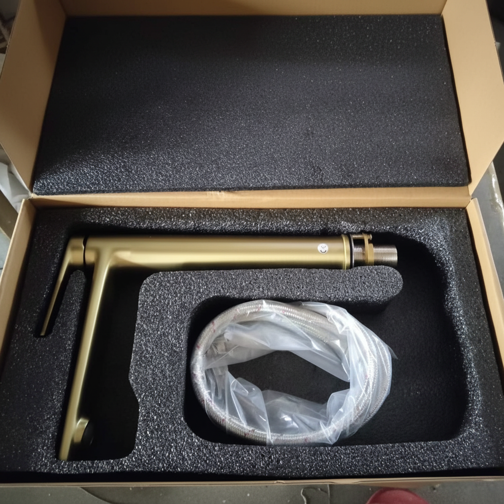 ADL-501 Brushed Gold Faucet Packaging
