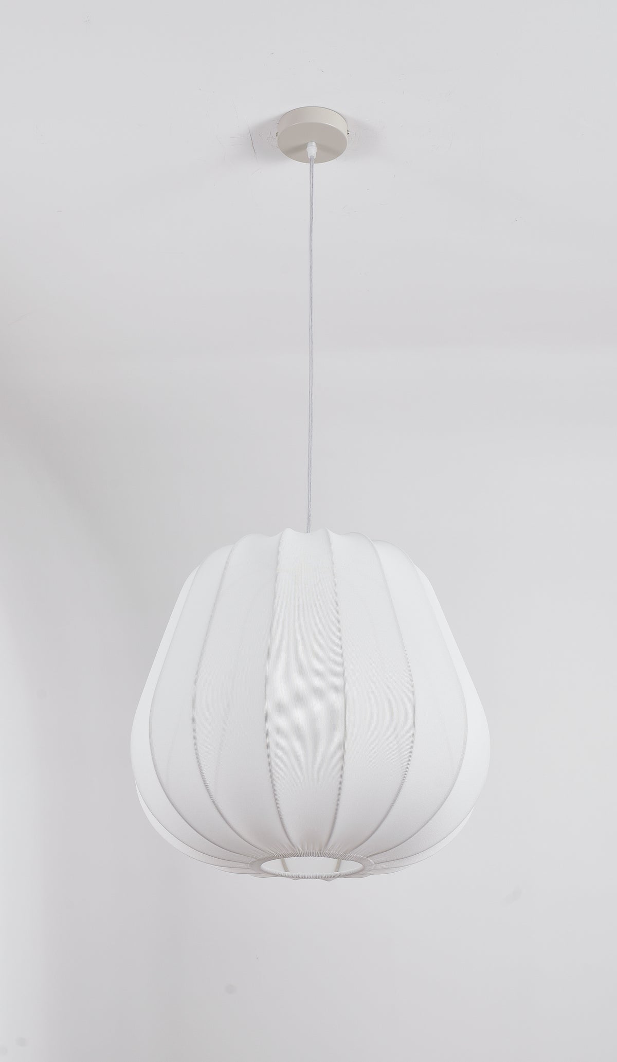 EP5779 White Ribbed Lantern Pendant Light – 450 × 400 mm