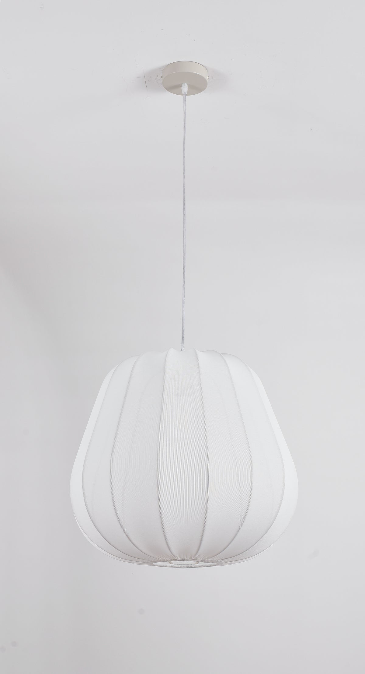 EP5779 White Ribbed Lantern Pendant Light – 450 × 400 mm