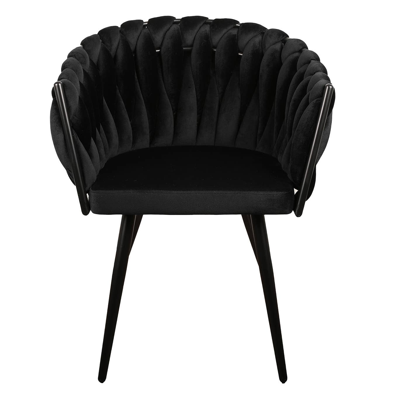 Wave Chair (Velvet): Black