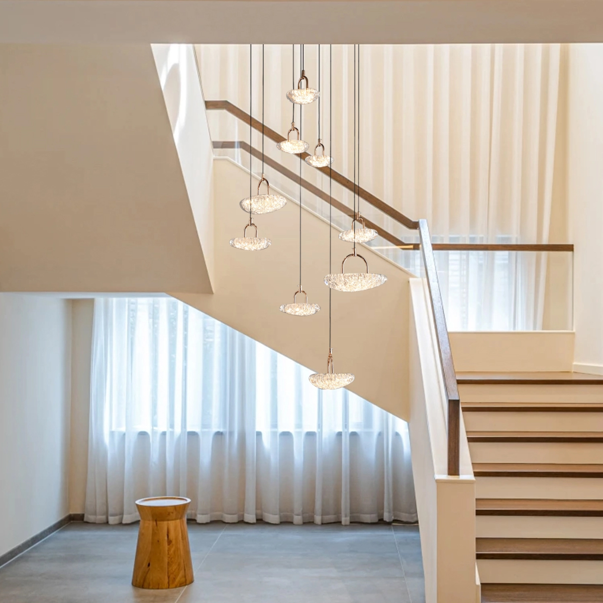 EP2001 Cascading Staircase Pendant Chandelier