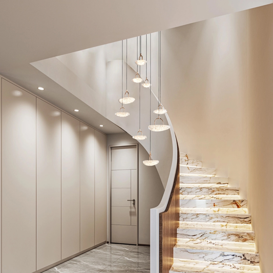 EP2001 Cascading Staircase Pendant Chandelier