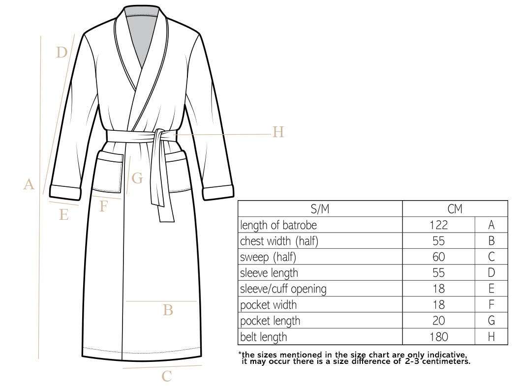 Bathrobe Cosy - microflannel: Ivory / L/XL
