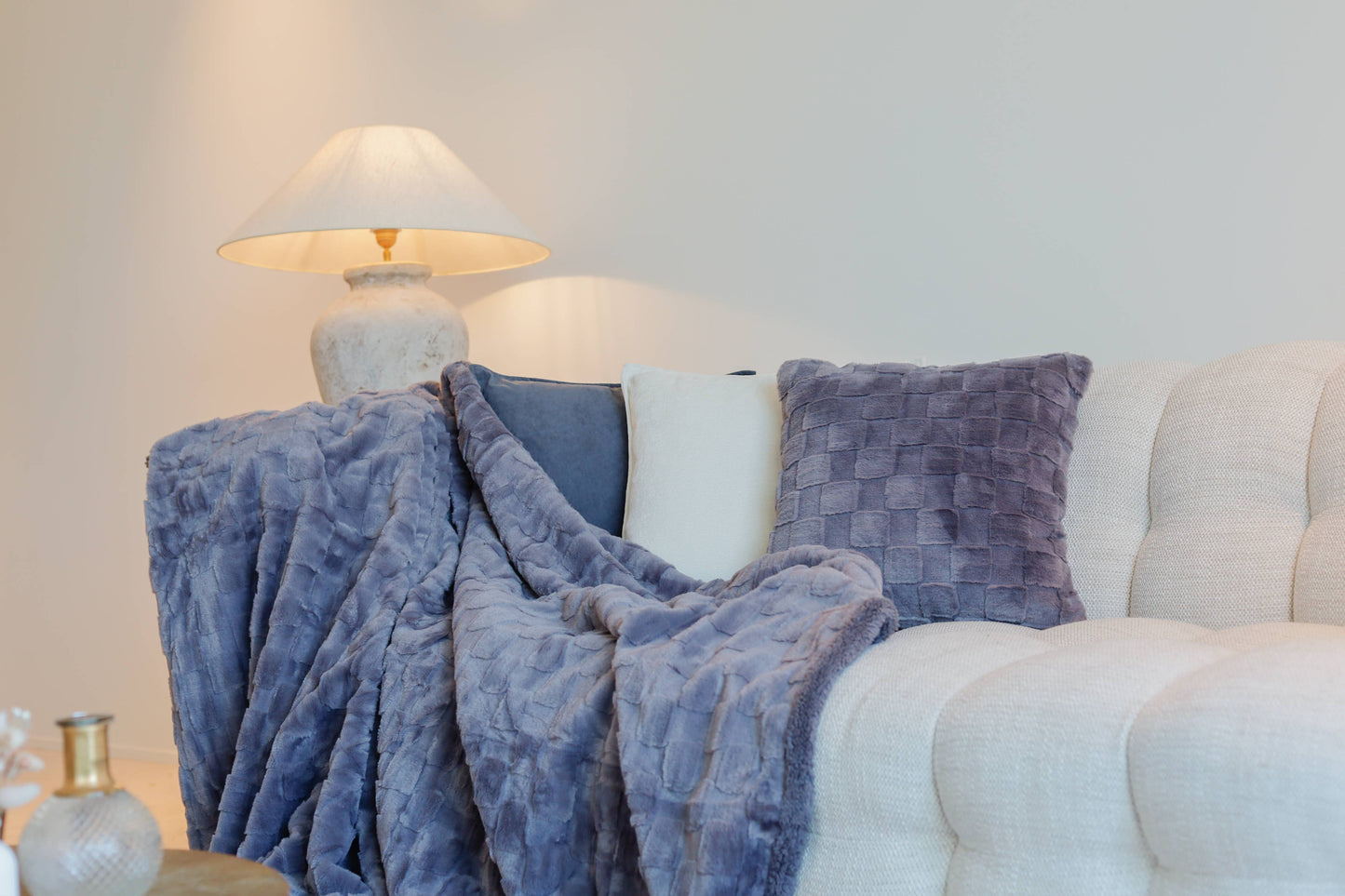 Cushion (filled) RAVA - 45x45 cm: Beige