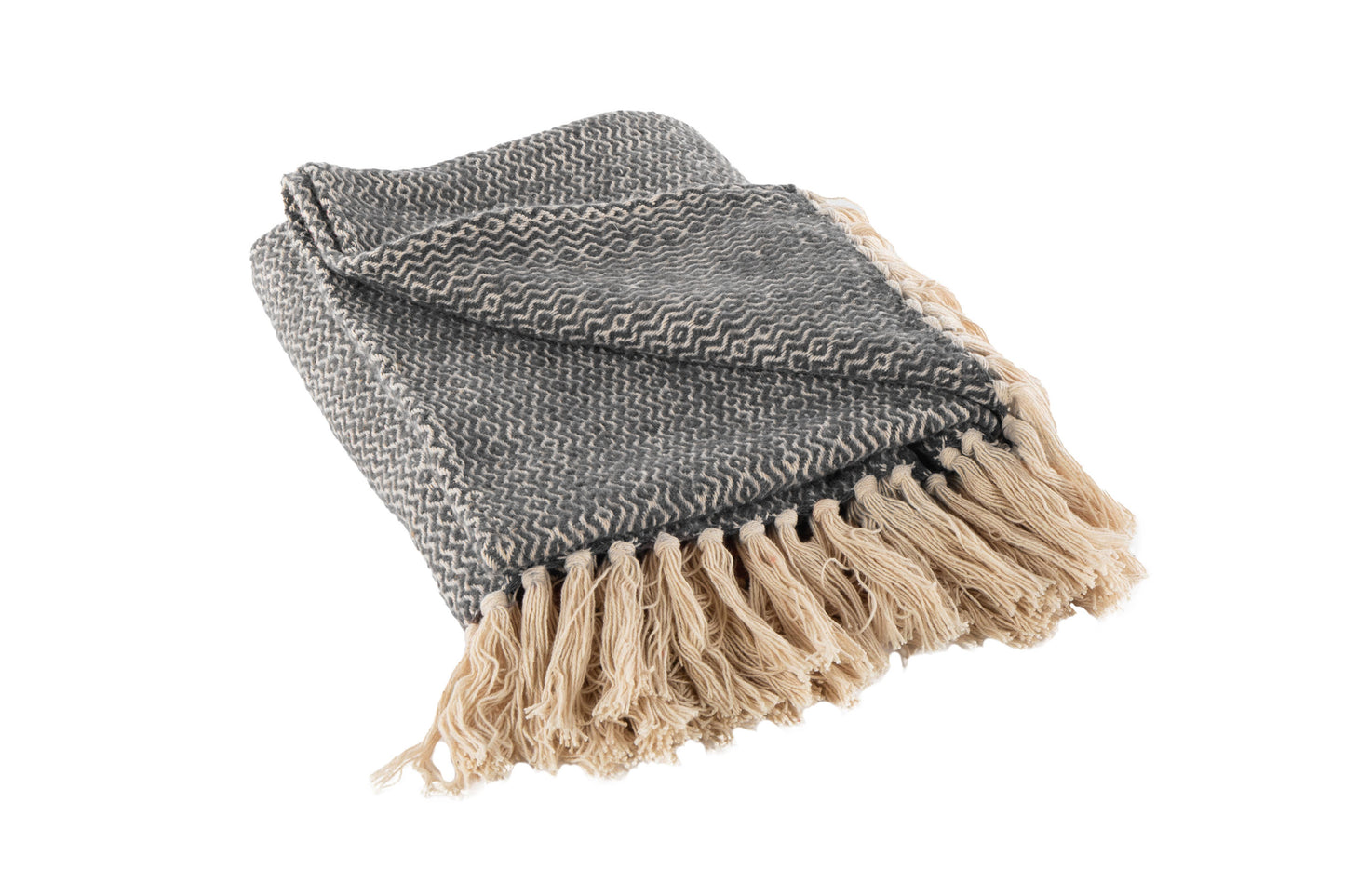 Throw ARTEM with fringes - 130x160 cm : Black