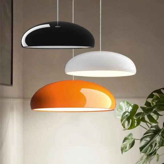 EP5561 glossy dome pendant lights in black, white and orange