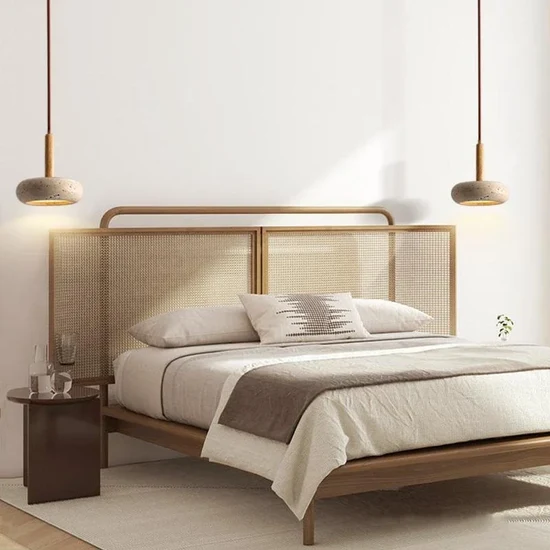 EP6106 Stone & Wood Pendant Light – 20 cm