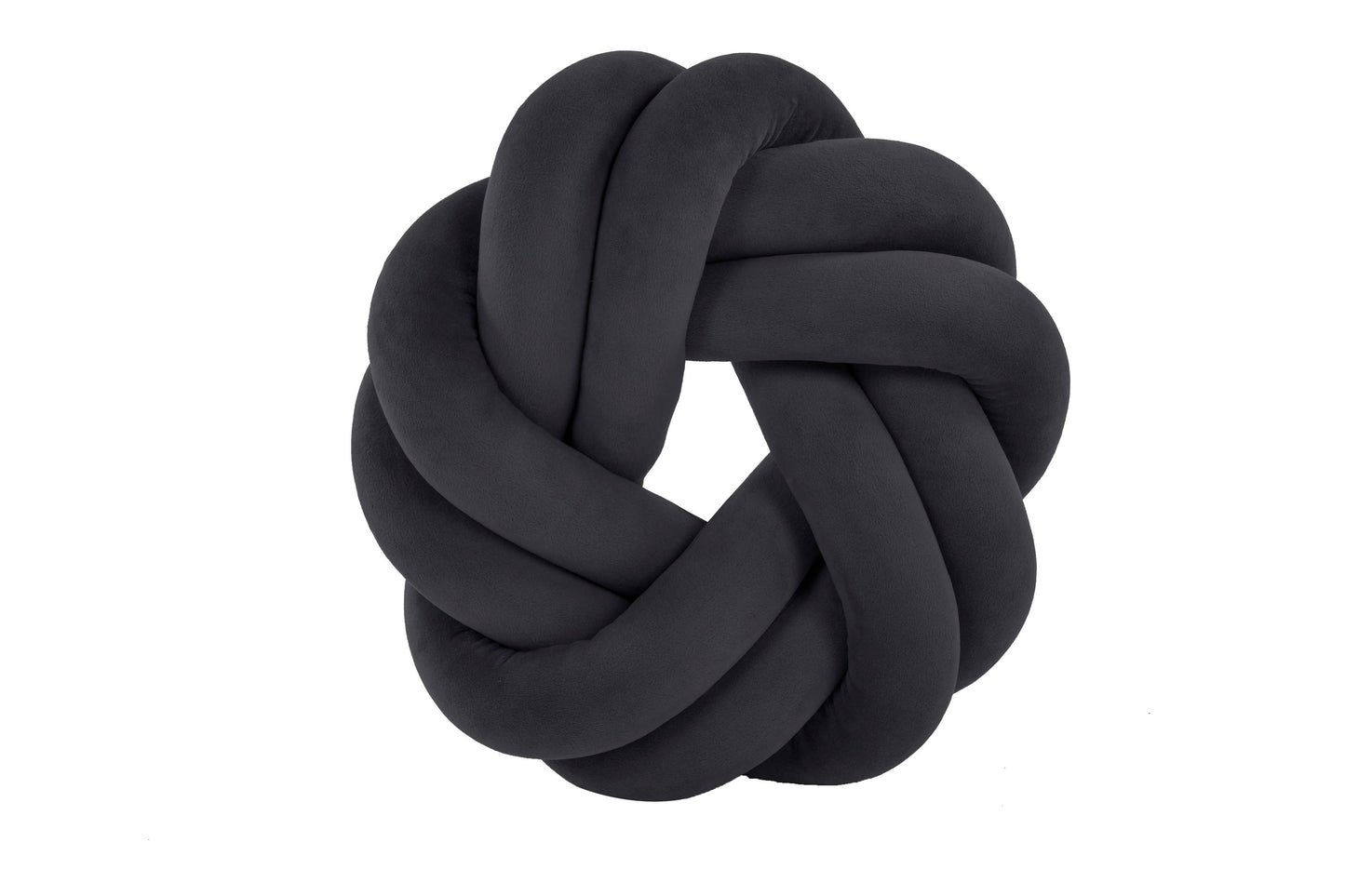Knotted pillow (filled) - 30x30 cm: Leatherbrown