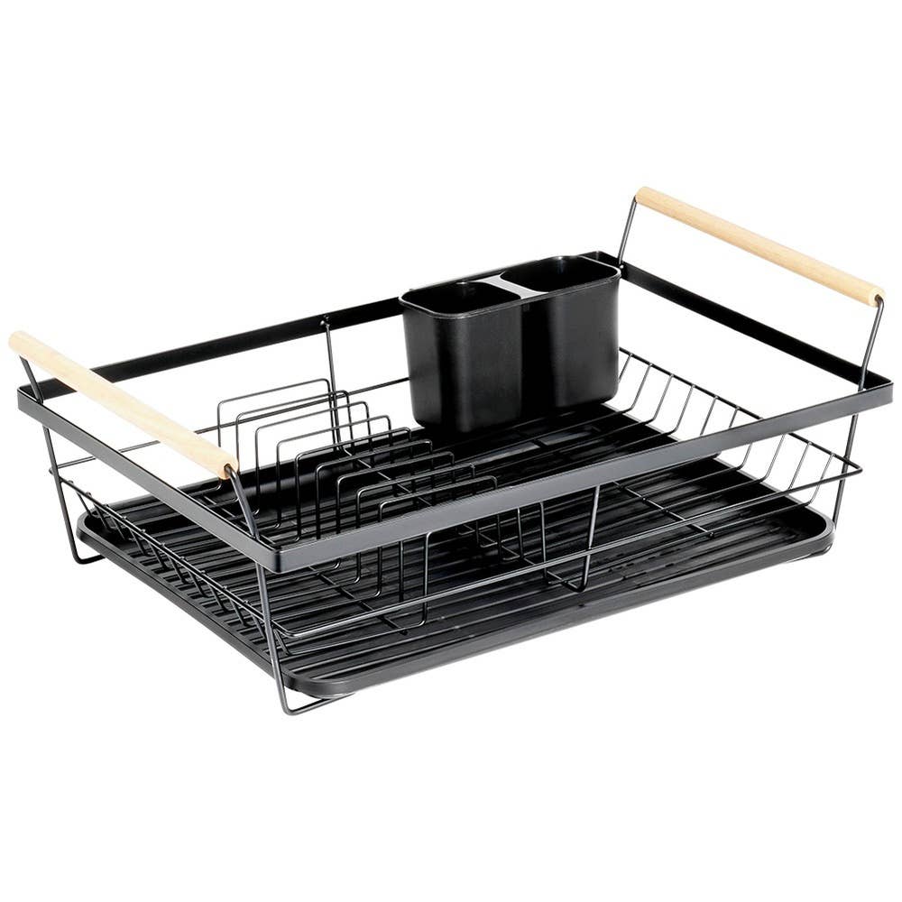 Dish Drainer Rack Black 50.5x33x18 cm