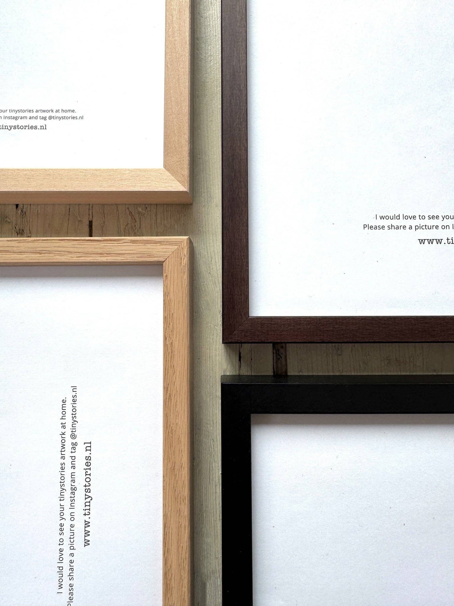 Dark Brown Wood Frame: 70cm x 100cm