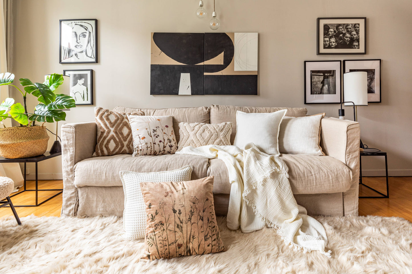 Cushion HONEYCOMB - 45x45cm: SAND