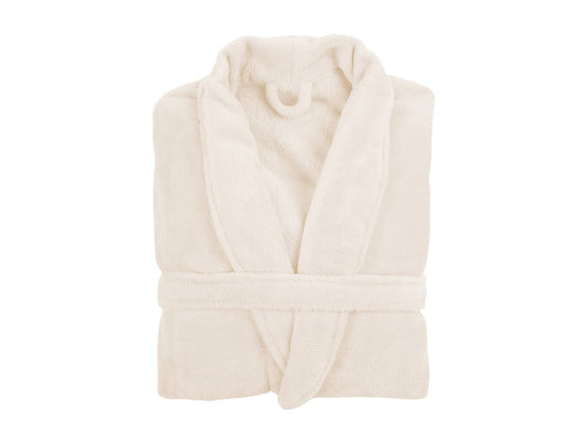 Bathrobe Cosy - microflannel: Ivory / L/XL