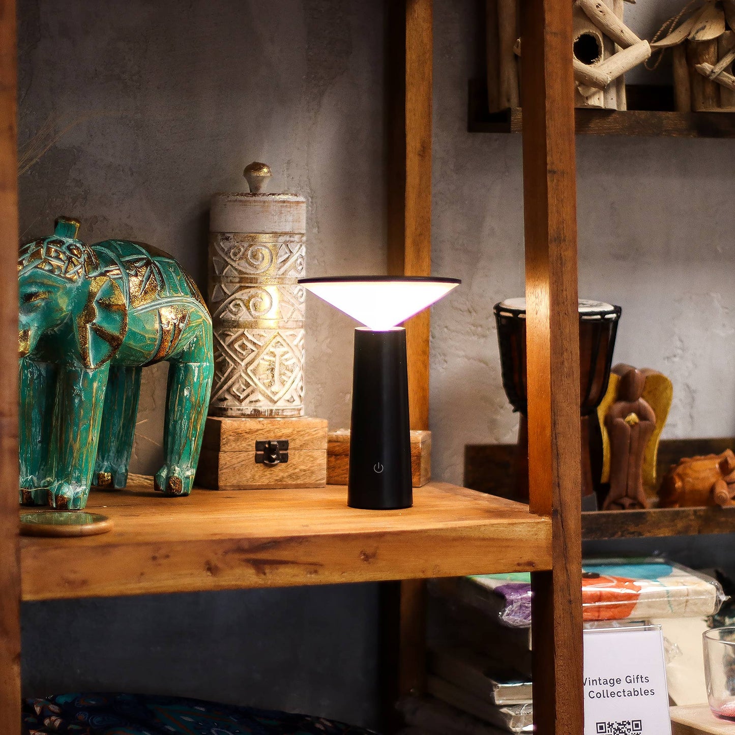 Tall Stem Touch Lamp — Copper