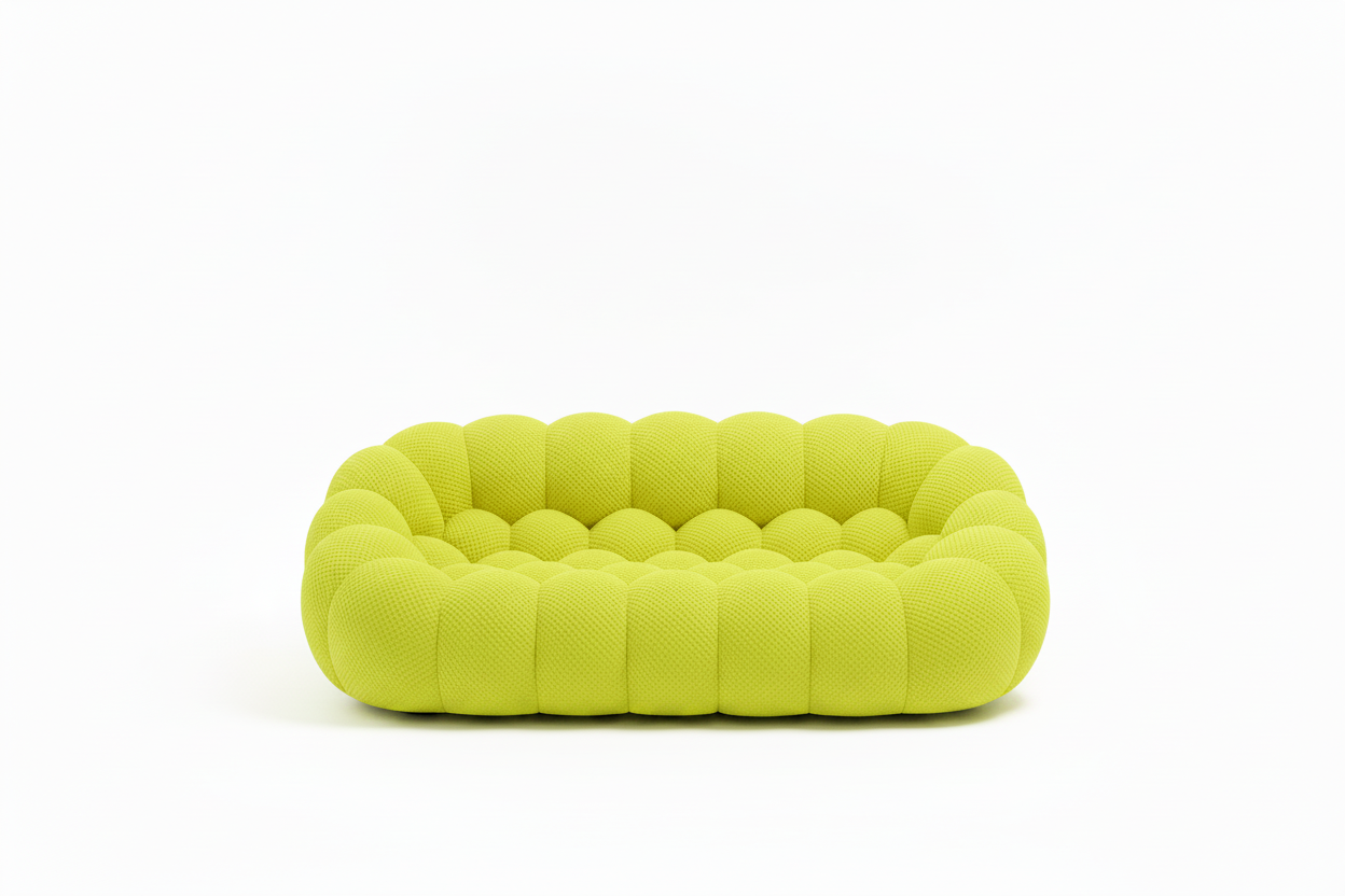 Football Sofa K27B-2 neon yellow — white background