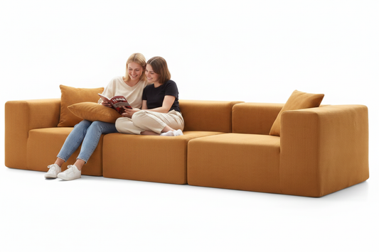 Sofa K15-1 姜黄色 - 欧洲人物生活场景