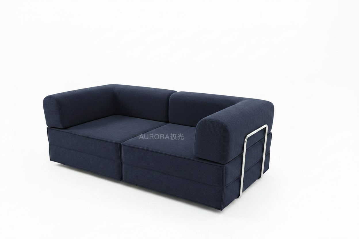 Sofa K17-3 深海军蓝 - 白底沙发形态