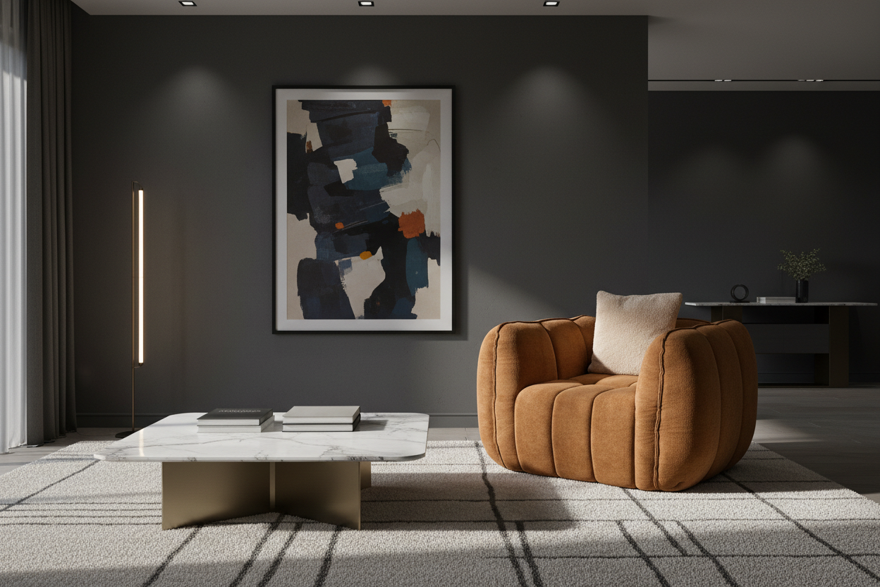 Sofa K42A-1 luxury contemporary living room scene